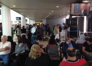 Terminal G del aeropuerto internacional O'Hara de Chicago. (Crédito: CNN/Sunlen Serfaty)