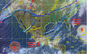 'Marty' ahora es depresión tropical según el Servicio Meteorológico Nacional de México. (Crédito: Cortesía CONAGUA)