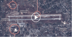 Una imagen satelital mostrando una presunta base rusa en Siria.