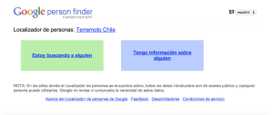 Google y Facebook ayudan en el terremoto de Chile tecnología PErson Finder