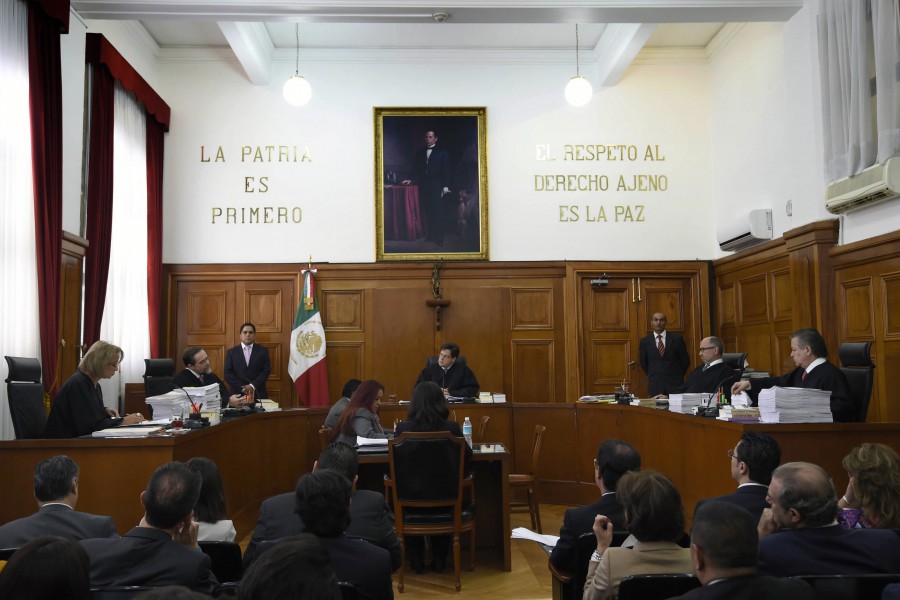 La Suprema Corte de México durante la discusión sobre la legalización de la marihuana para uso recreativo (AFP/Getty Images).