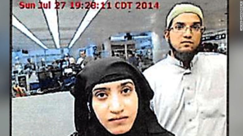 Los atacantes de San Bernardino Syed Farook y su esposa, Tashfeen Malik.