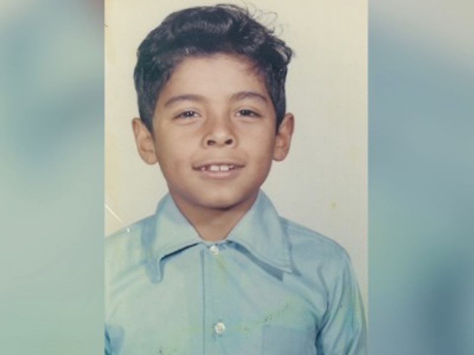 José Hernández a los 7 años.
