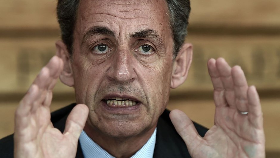Former French president and head of the right-wing opposition party "Les Republicains" (The Republicans) Nicolas Sarkozy gestures while speaking during a meeting with farmers on July 9, 2016 in Kriegsheim, eastern France. / AFP / FREDERICK FLORIN (Photo credit should read FREDERICK FLORIN/AFP/Getty Images)
