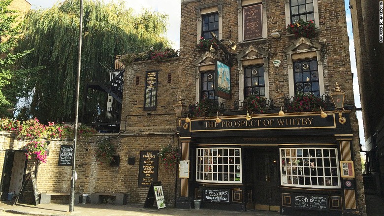 The Prospect of Whitby, uno de los pubs más antiguos de Londres, capital de un país con tradición cervecera que viene de hace siglos.
