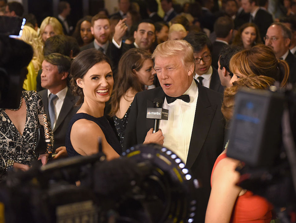 Donald Trump, durante la cena con corresponsales de la Casa Blanca en 2015. (Larry Busacca/Getty Images)