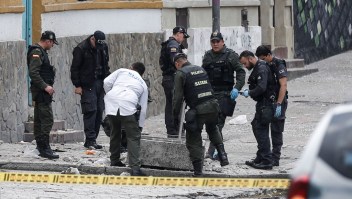 ORRECTION - Colombian anti-explosive police inspect the site where a bomb exploded near the La Santamaria bullring in downtown Bogota, Colombia, on February 19, 2017. According to official reports, 30 people were injured in the explosion. / AFP / STR / The erroneous mention[s] appearing in the metadata of this photo by STR has been modified in AFP systems in the following manner: [According to official reports, 30 people were injured in the explosion.] instead of [According to official reports, one policeman was killed and 30 people were injured in the explosion.]. Please immediately remove the erroneous mention[s] from all your online services and delete it (them) from your servers. If you have been authorized by AFP to distribute it (them) to third parties, please ensure that the same actions are carried out by them. Failure to promptly comply with these instructions will entail liability on your part for any continued or post notification usage. Therefore we thank you very much for all your attention and prompt action. We are sorry for the inconvenience this notification may cause and remain at your disposal for any further information you may require. (Photo credit should read STR/AFP/Getty Images)