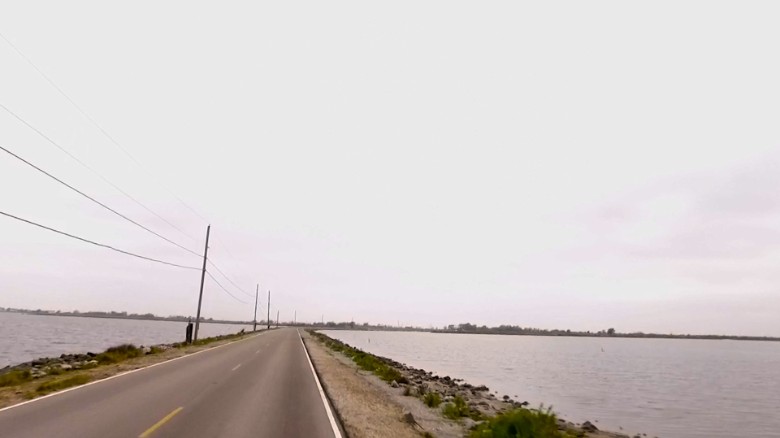 La Carretera de la Isla en Isle de Jean Charles, Louisiana. 