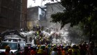 Rescue workers take part in the search for survivors and bodies in Mexico City on September 21, 2017, two days after a strong quake hit central Mexico. A powerful 7.1 earthquake shook Mexico City on Tuesday, causing panic among the megalopolis' 20 million inhabitants on the 32nd anniversary of a devastating 1985 quake. / AFP PHOTO / RONALDO SCHEMIDT (Photo credit should read RONALDO SCHEMIDT/AFP/Getty Images)