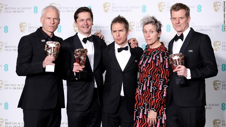 in the press room during the EE British Academy Film Awards (BAFTAs) held at Royal Albert Hall on February 18, 2018 in London, England.