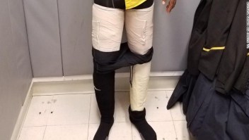 An airline's crew member was caught with nine pounds of cocaine taped to his legs. The full press release below. Credit: U.S. Customs and Border Protection Crew Member Caught by CBP at JFK with Packages of Cocaine https://www.cbp.gov/newsroom/local-media-release/crew-member-caught-cbp-jfk-packages-cocaine Release Date: March 21, 2018 JAMAICA, N.Y. ??? An arriving crewmember discovered that he could not get a leg up on U.S. Customs and Border Protection officers in his attempt to transport illegal drugs into the United States. On March 17, Mr. Hugh Hall, a citizen of Jamaica, and crew member of Fly Jamaica Airways arrived at John F. Kennedy International Airport from Montego Bay, Jamaica and presented himself for inspection. Mr. Hugh was escorted to a private search room where CBP officers discovered four packages taped to his legs, all of which contained a white powder that tested positive for cocaine. Mr. Hall was arrested for the importation of a controlled substance and was turned over to Homeland Security Investigations. Approximately 9 lbs. of cocaine was seized, with an approximate street value of $160,000. ???This seizure is another example of our CBP officers being ever vigilant in protecting the United States from the distribution of illicit drugs,??? said Leon Hayward, Acting Director of CBP???s New York Field Operations. Mr. Hall faces federal narcotics smuggling charges and will be prosecuted by the U.S. Attorney???s Office in the U.S. Eastern District Court of New York. All defendants are considered innocent until proven guilty.