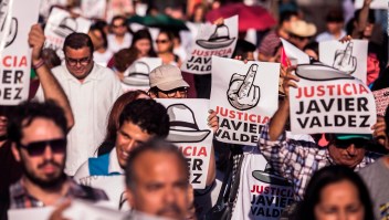 Protestas a un año del asesinato del periodista Javier Valdez