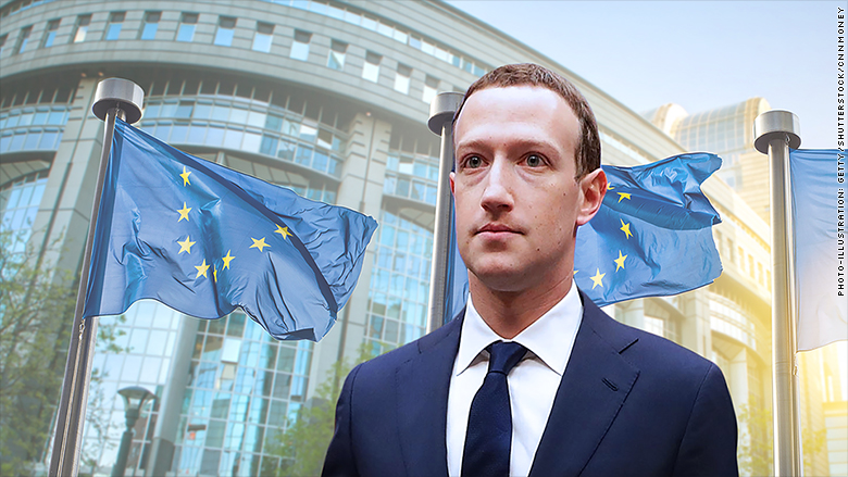 Mark Zuckerberg ante el Parlamento Europeo