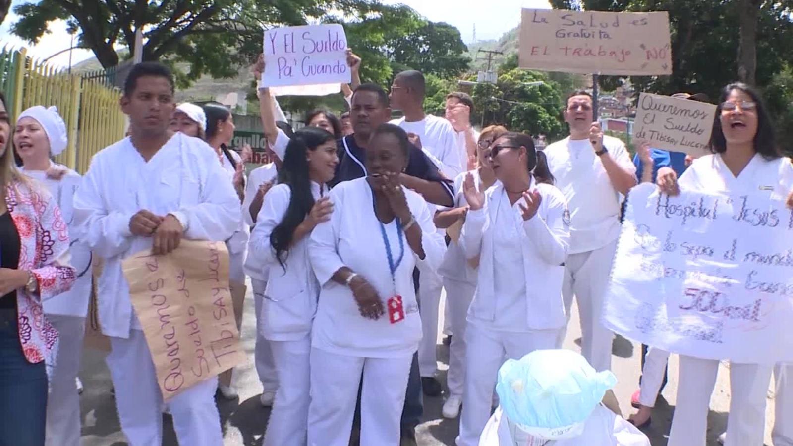 Venezuela: Trabajadores de la salud protestan por mejores salarios