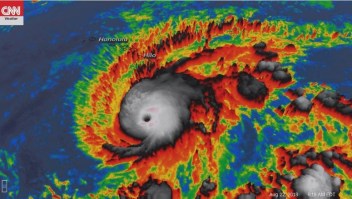 Hurricane Lane se muestra en una imagen de satélite desde el miércoles por la mañana.