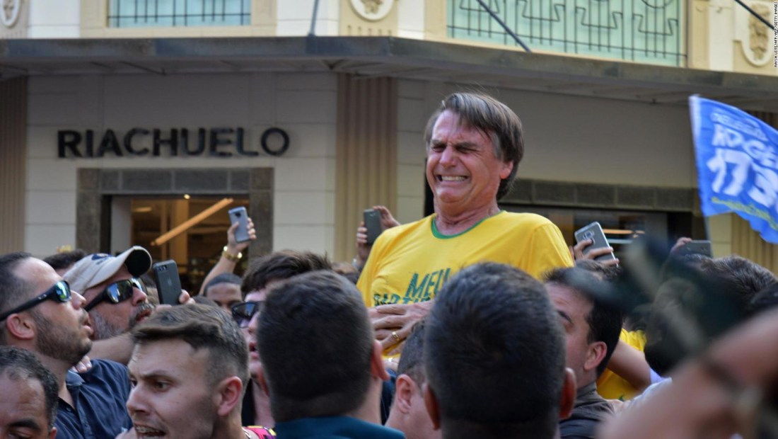 Se recupera candidato brasileño apuñalado