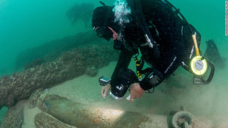 Maritime archaeologists have discovered a centuries-old shipwreck off the coast of Cascais, near the Portuguese capital Lisbon, the local mayor??s office said in a statement on Saturday. The ship, thought to have sunk between 1575 and 1625, was discovered on September 3, as part of an underwater investigation project spearheaded by the Cascais city hall, with the help from the Nova University, the Portuguese government and Navy. The shipwreck was found 40 feet (12 meters) below the surface, in an area 100 meters long and 50 meters wide.