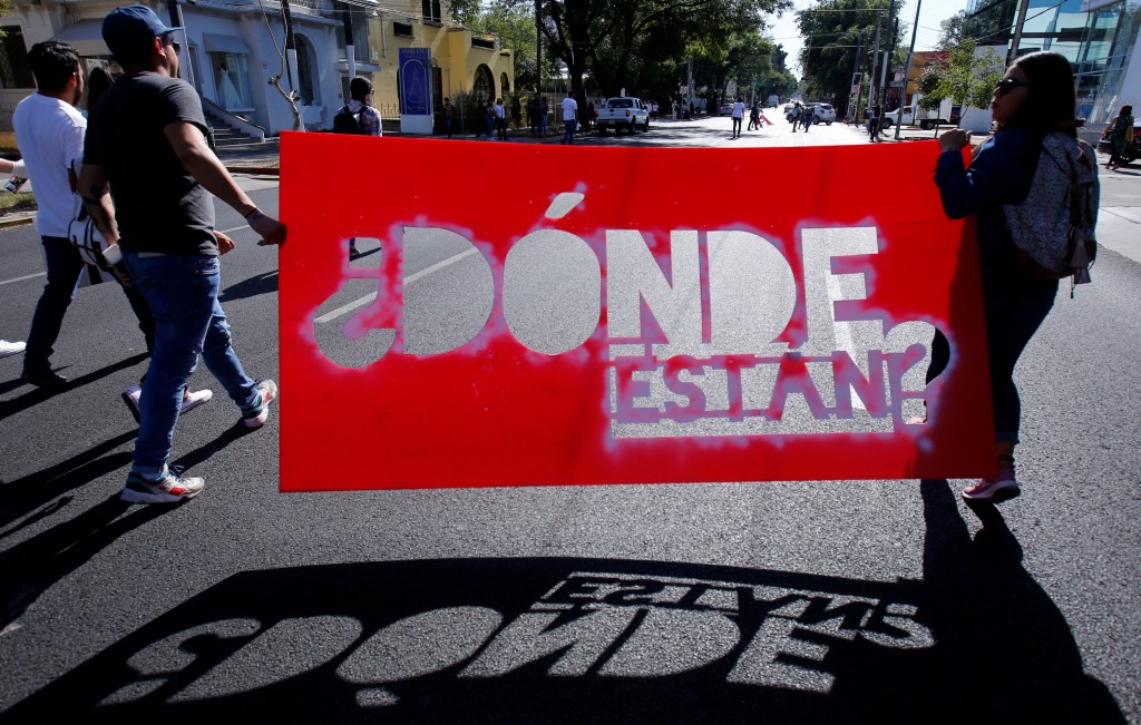 Protesta en contra de las desapariciones forzosas en México. (Crédito: ULISES RUIZ/AFP/Getty Images)