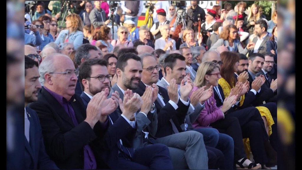 Marchan en Cataluña para celebrar el primer aniversario del referéndum de independencia