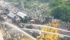 Protesta de granjeros en la India es dispersada por la policía