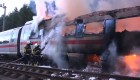 Se incendia tren en Alemania