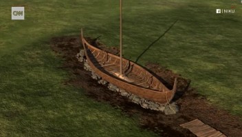 Encuentran un barco vikingo bajo tierra en Noruega