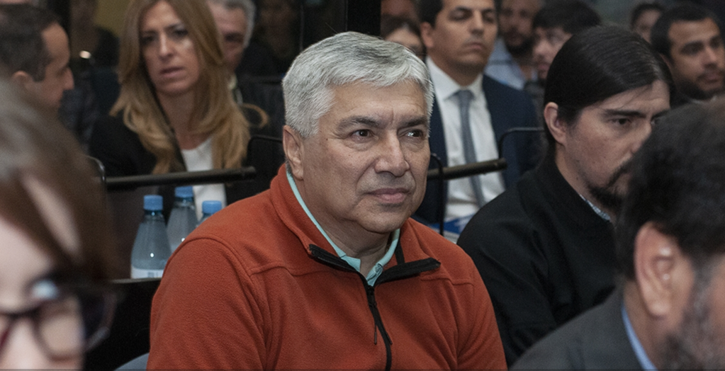 Lázaro Báez durante el juicio oral este martes. (Crédito: Centro de Información Judicial de Argentina).