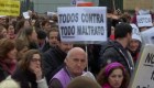 Españoles se manifiestan a favor de los derechos de la mujer