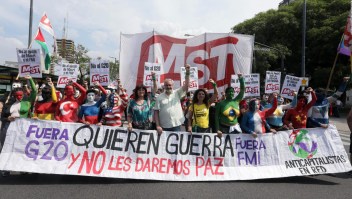 Protestas anticumbre del G20 en Argentina