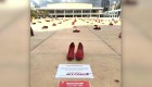 Zapatos rojos contra el feminicidio