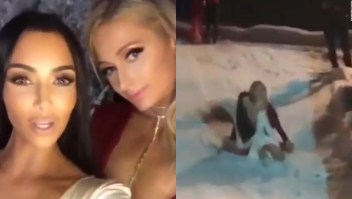 Kim Kardashian y Paris Hilton se deslizan sobre la nieve