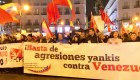 España: un grupo de personas defiende el gobierno de Maduro
