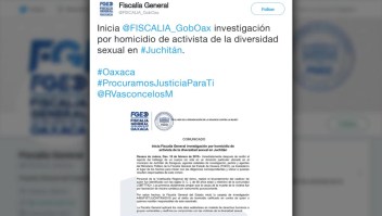Investigan la muerte de un activista de LGBT en Oaxaca, México