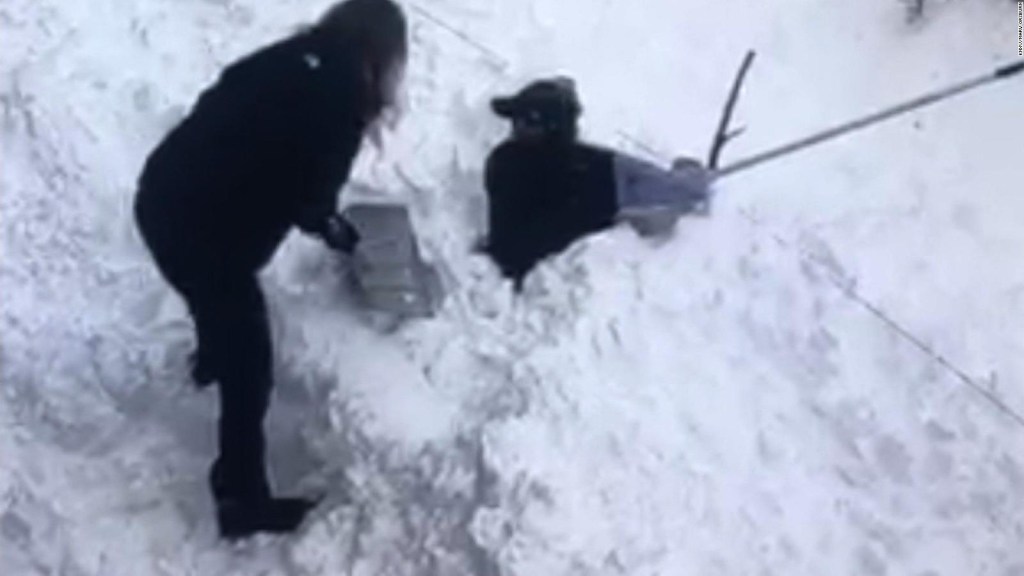 Un hombre en Arizona casi queda enterrado bajo la nieve