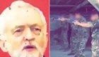 Supuestos militares disparan a una foto de Jeremy Corbyn