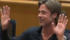 Interrumpen a Brad Pitt durante su discurso