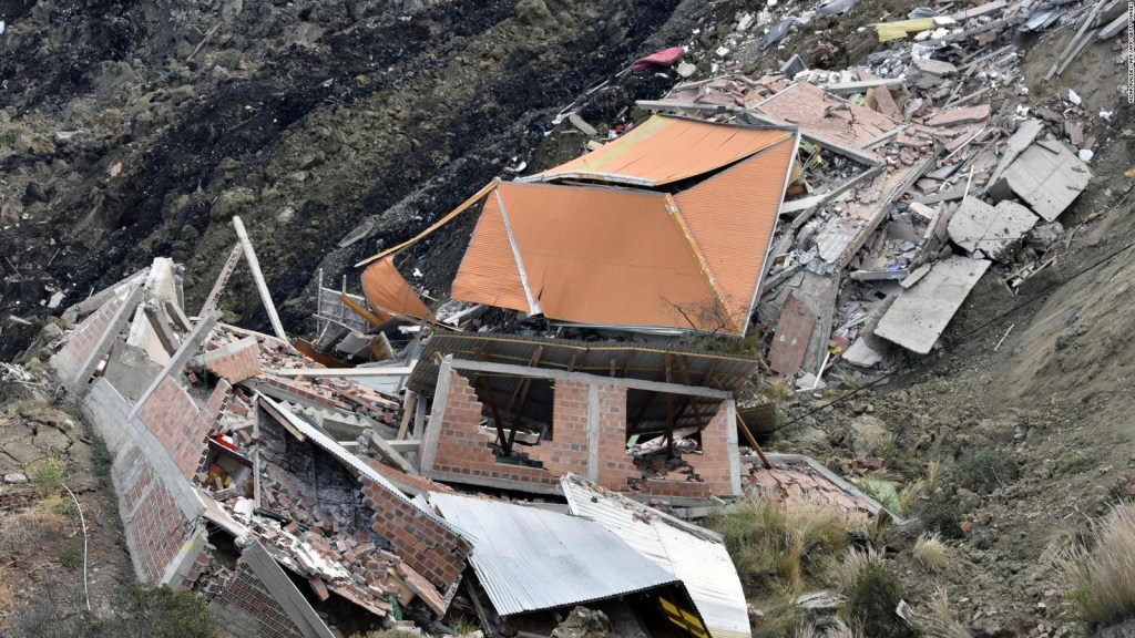 Impactante deslizamiento de tierra en Bolivia