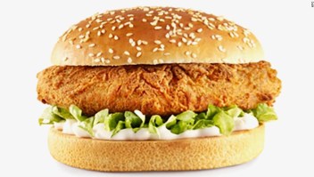 KFC, hamburguesa, sin carne