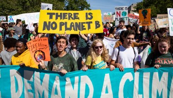 WASHINGTON, DC - SEPTEMBER 20: Activists gather in John Marshall Park for the Global Climate Strike protests on September 20, 2019 in Washington, United States. In what could be the largest climate protest in history and inspired by the teenage Swedish activist Greta Thunberg, people around the world are taking to the streets to demand action to combat climate change. (Photo by Samuel Corum/Getty Images)