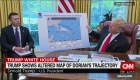Trump muestra un mapa alterado de la trayectoria de Dorian