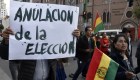 Tensas manifestaciones por resultados electorales en Bolivia