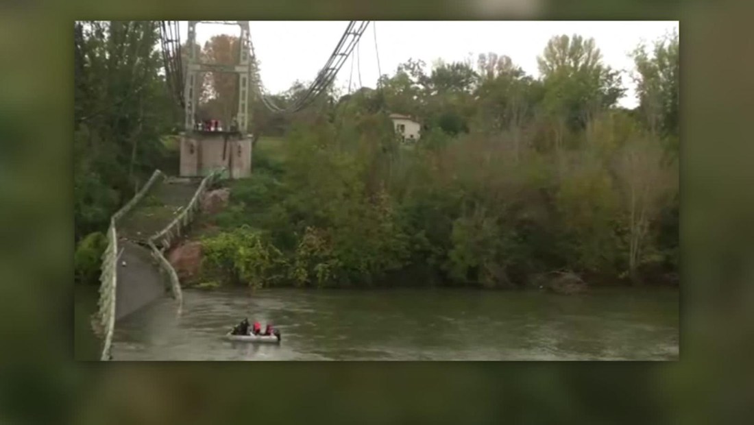 Adolescente muere tras colapso de un puente en Francia