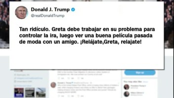 Lluvia de tuits de Trump contra Greta Thunberg