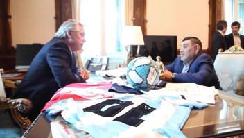 Juntos Diego Maradona y Alberto Fernández