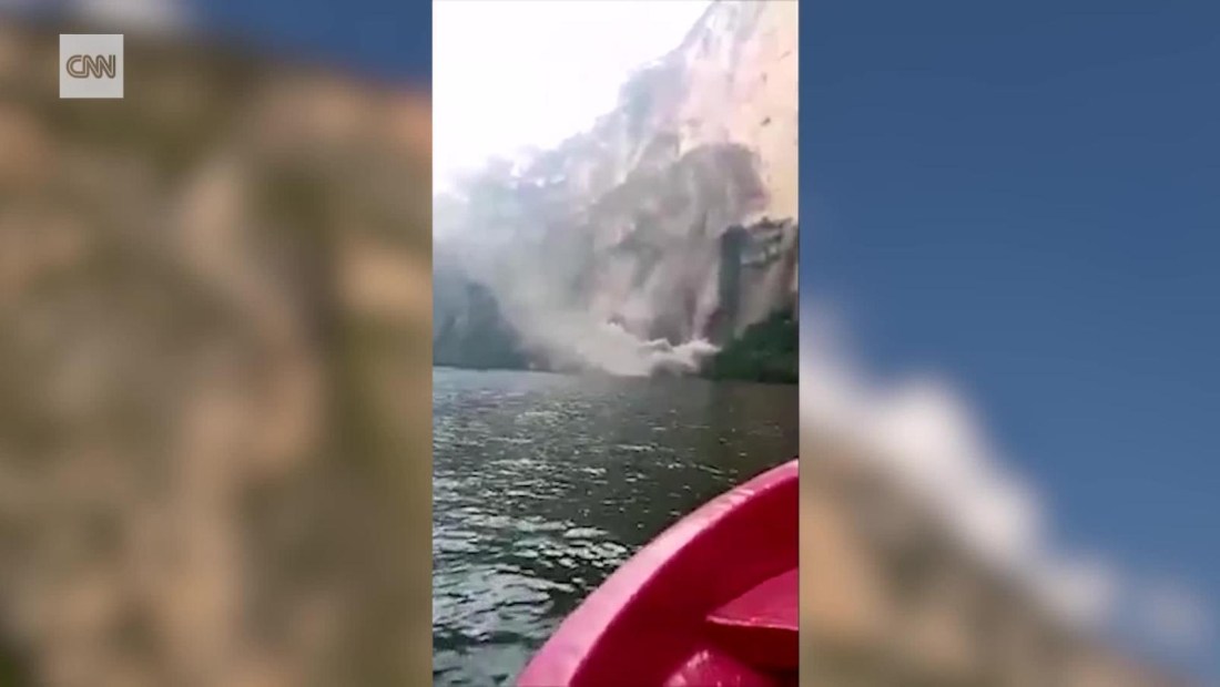 Turista capta en video un derrumbe en el Cañón del Sumidero, en Chiapas