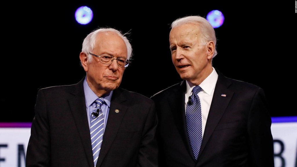 Biden y Sanders debaten sin público