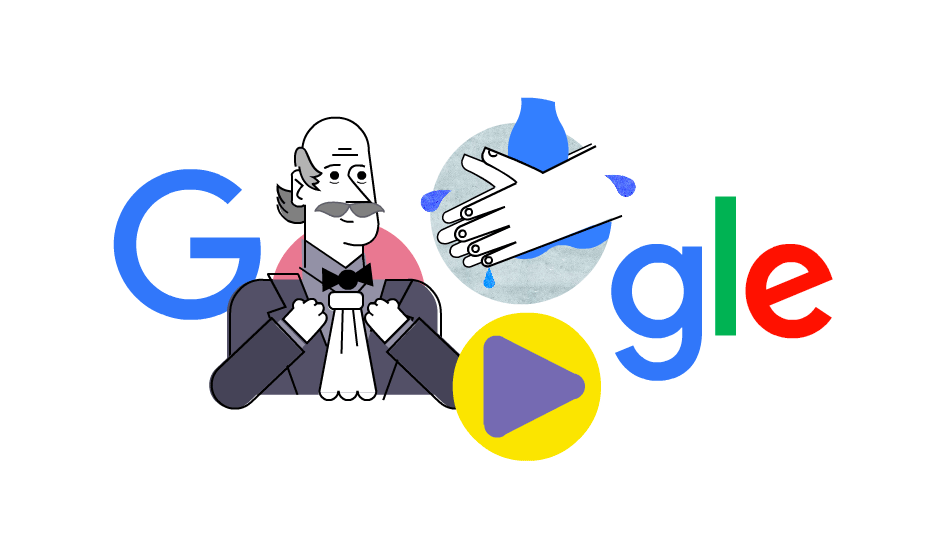 Doodle Google lavado de manos