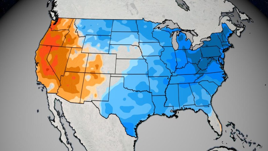 Récord de calor regresa al oeste de Estados Unidos mientras récord de frío se precipita al este