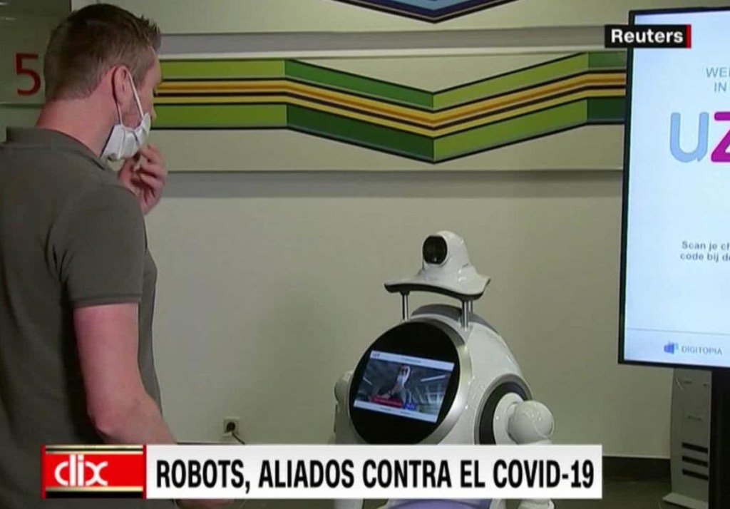 Robots, aliados contra el covid-19