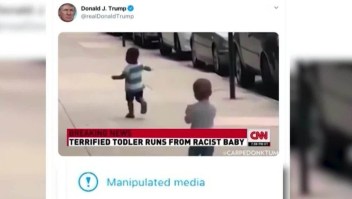 Trump publica video manipulado para desprestigiar a CNN